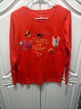 Halloween Orange 'Trick or Treat' Long-Sleeve Tee - small